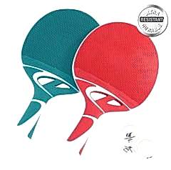 Cornilleau Masa Tenisi Tacteu duo (ikili set + 3 top) açık alan raketi